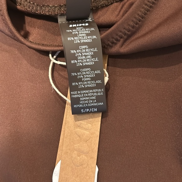 BNWT! SKIMS Recycled Swim Cut Out Open Bust One Piece Size S in Color Cocoa - Picture 7 of 8